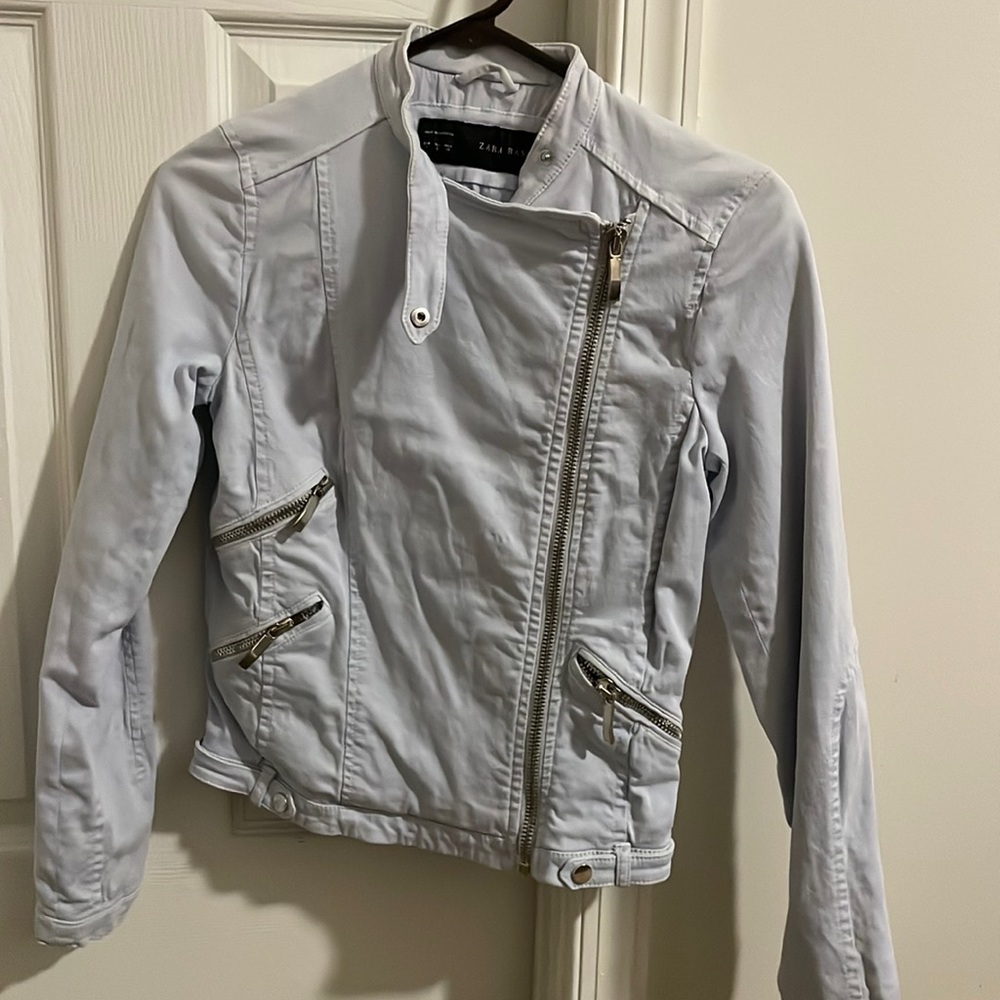 Zara Basic Size Small Jacket. Light Blue - image 1